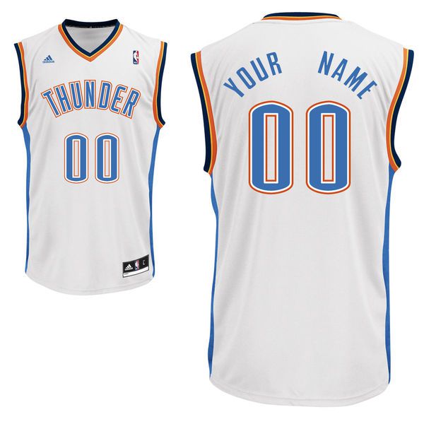 Adidas Oklahoma City Thunder Youth Custom Replica Home White NBA Jersey